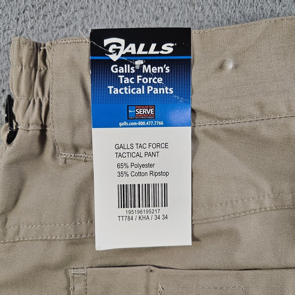NEW GALLS Tac Force‎ Tactical Cargo Pants Men Size 34 x 34 Light Khaki